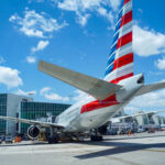 American Airlines airplane on the tarmac at an airport