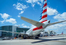 American Airlines airplane on the tarmac at an airport