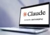 Laptop displaying the Claude logo developed by Anthropic
