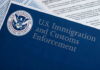 US Immigration and Customs Enforcement document folder