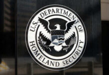US Department of Homeland Security seal on building