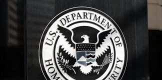 US Department of Homeland Security seal on building