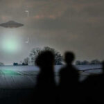 Mystery Deepens: UFO Files Ordered Released? UFO hovering over field with people observing