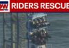 WATCH: Crews rescue riders stuck on roller coaster in Texas
