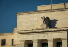 Federal Reserve building exterior with eagle sculpture