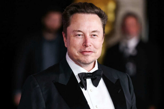 elon-musk-714528152 man in a black tuxedo and bow tie