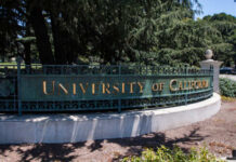 Elite Campus, Unthinkable Crime — What Failed? Sign for the University of California at the campus entrance