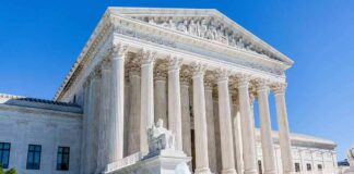 United States Supreme Court building with Corinthian columns