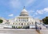 United States Capitol building with dome and steps