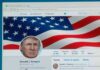 New America? Outrage Erupts Overnight computer screen showing a social media profile with an american flag banner